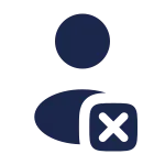 User Cross Rounded SVG Icon